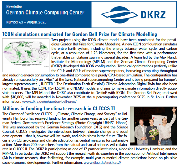 natESM presented in DKRZ newsletter #63