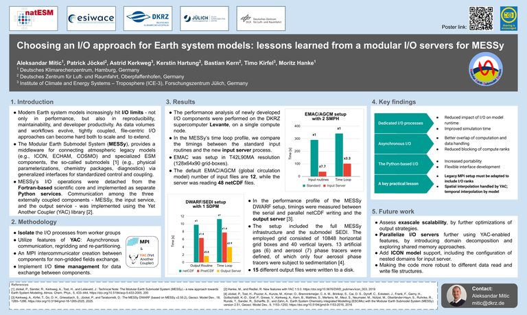 natESM-RSE Aleksandar Mitic presented poster @EGU